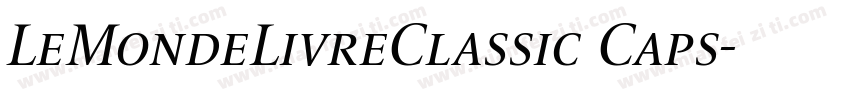 LeMondeLivreClassic Caps字体转换